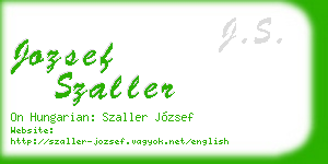 jozsef szaller business card